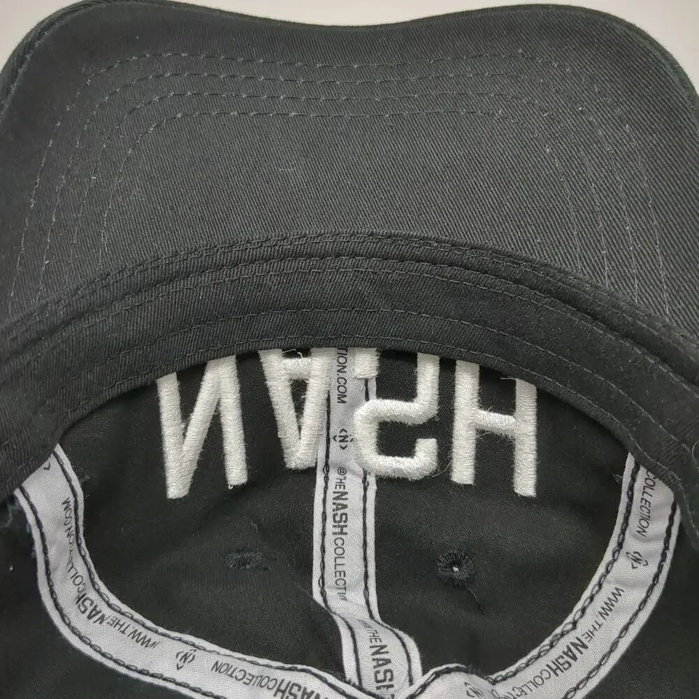 The Nash Collection Baseball Cap Black One Size Slideback Nash Embroidered Hat